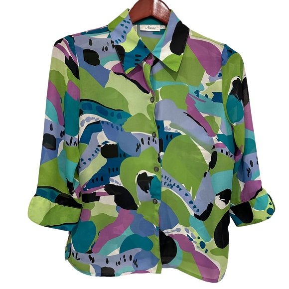 Naomi Swirl Blouse with Shell M - Picture 2 of 9